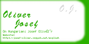 oliver josef business card